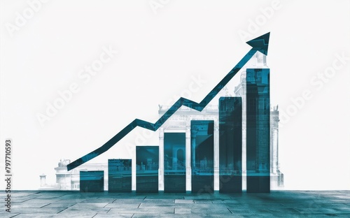 Bar Graph Showing Upward Trend - Financial Growth  Data Analysis  Business Reporting