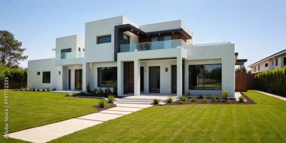 modern house property real estate exterior design