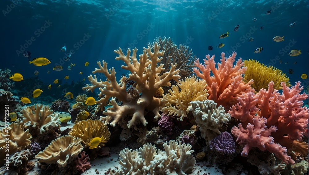 The fragile ecosystem of a vibrant coral reef ai_generated