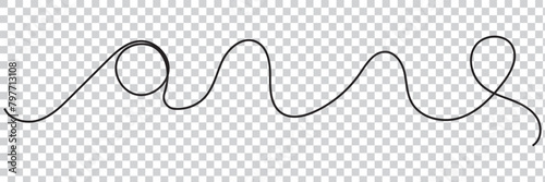 Line squiggle vector decoration element