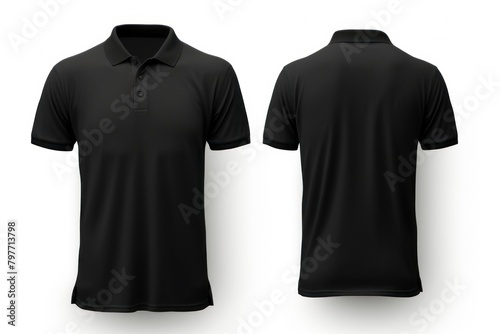 Black polo shirts t-shirt sleeve black.