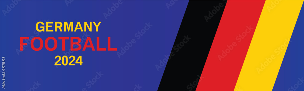 Germany football 2024 and German Flag WITH Blue Background Social Media Post, Vector Illustration Editable image Germany football 2024 and German Flag WITH Blue Background Social Media Post, Vector Illustration Editable image