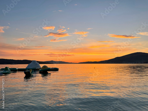sunset over lake