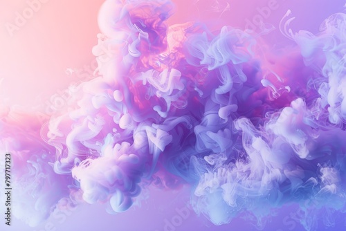 A dreamy swirl of pastel smoke clouds