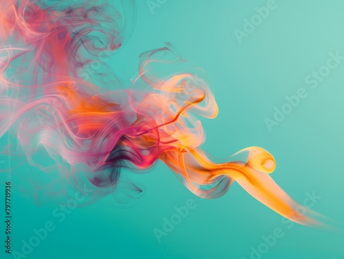 Abstract swirls of smoke in a rainbow of hues