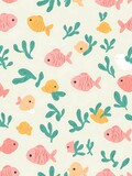 colorful fish wallpaper pattern background