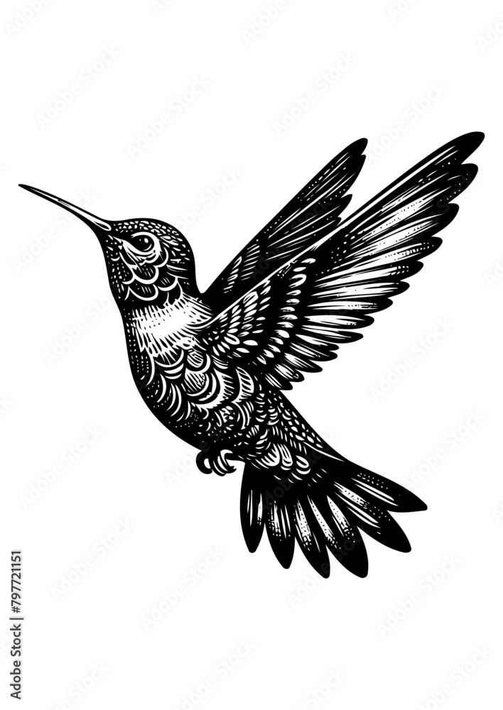 Obraz premium hummingbird vector