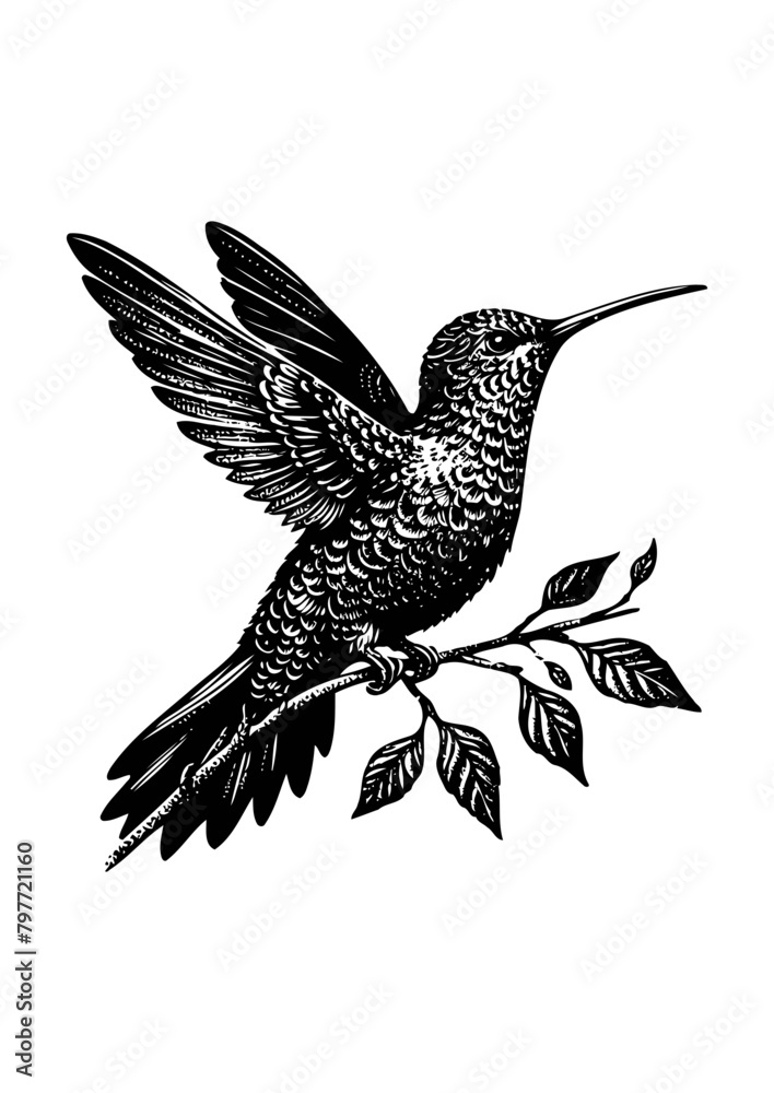 Obraz premium hummingbird vector