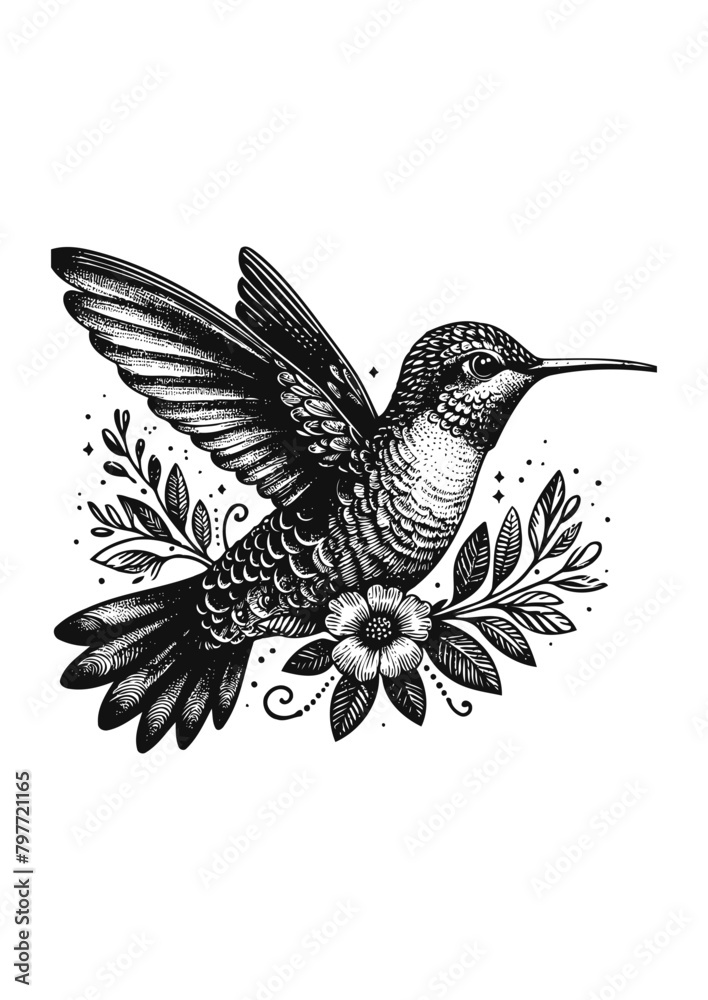 Obraz premium hummingbird vector