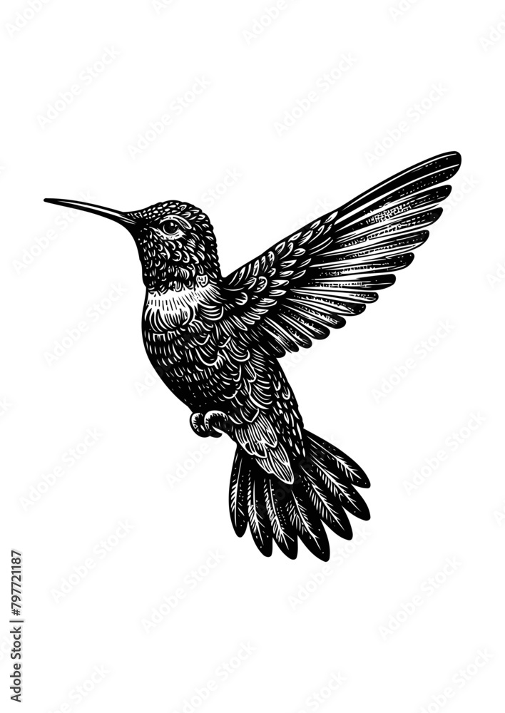 Obraz premium hummingbird vector