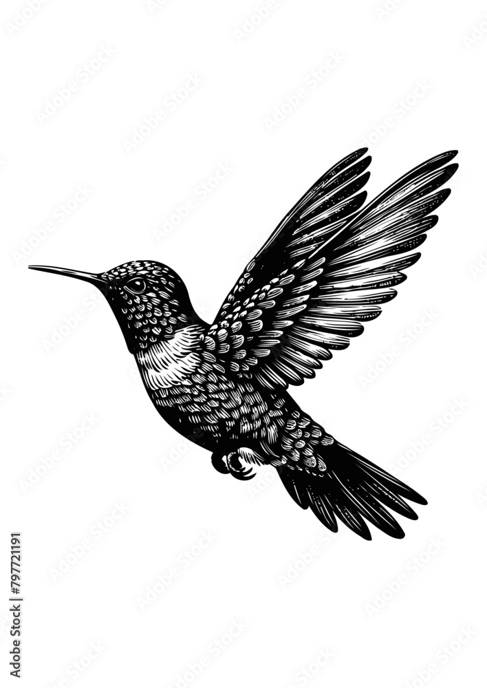Obraz premium hummingbird vector