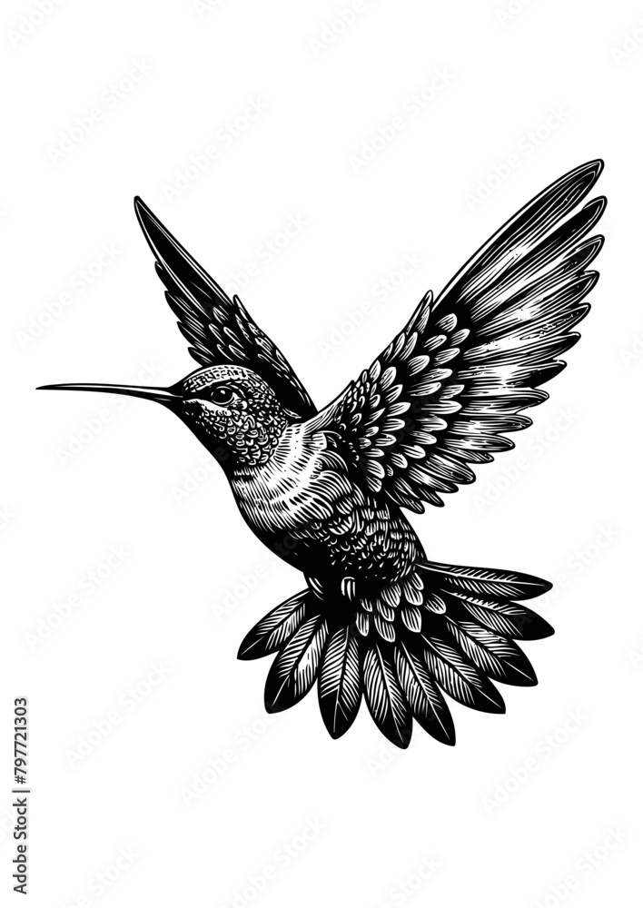 Obraz premium hummingbird vector
