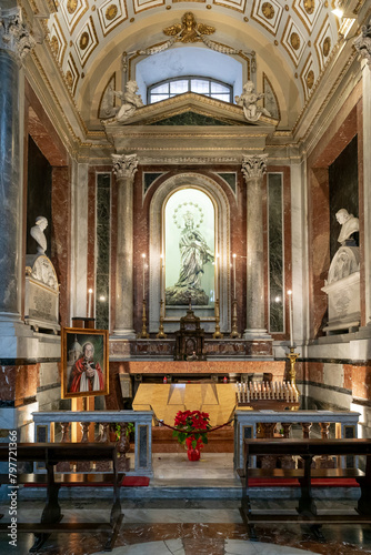 ornate side chapel in the Palermo Cathedral photo