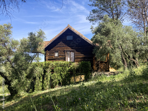 Cabaña de madera en Prado del Rey, Sierra de Grazalema (Cádiz)