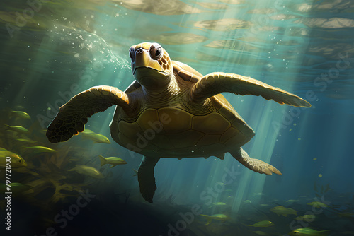 World Turtle Day and Ocean Environment Day. Save the sea plastic pollution. Climate change, environment