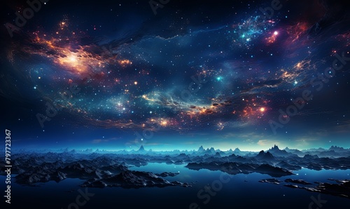 Night Sky With Stars and Clouds