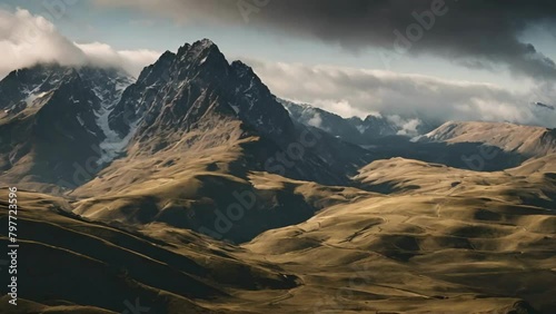 Wallpaper Mural Panorama of the mountains with view of mountains hills 4k HDR Torontodigital.ca