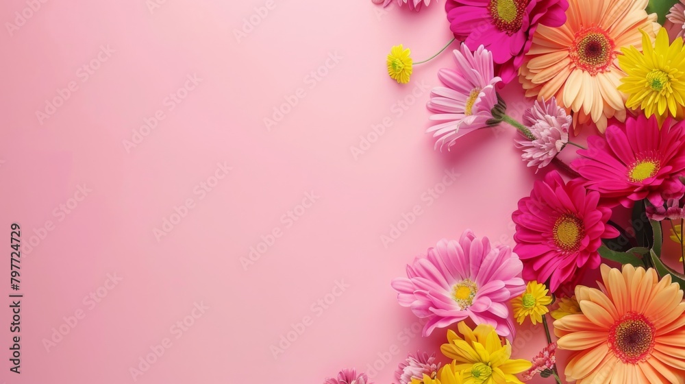 A Colorful Background of a mother's day celebration Poster  with the Text space