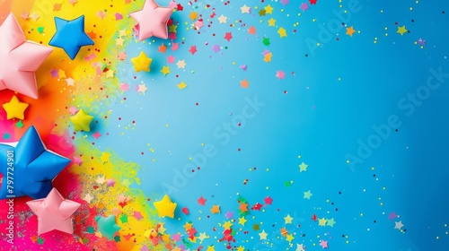 A Colorful photo of a Children's Day Poster Background with the Text space photo