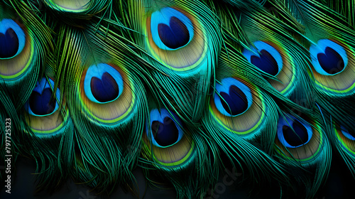 Ditzy colourfull peacock feather  photo