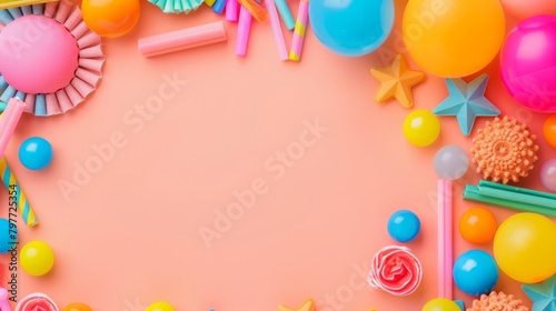 A Colorful photo of a Children's Day Poster Background with the Text space