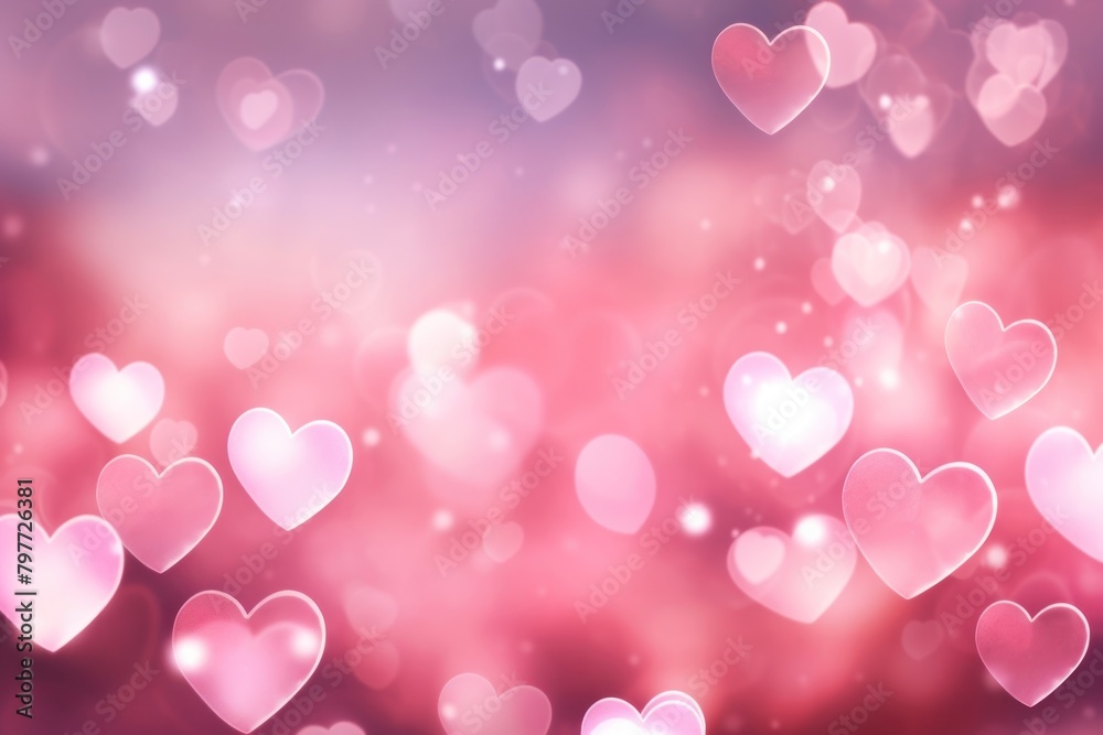 Pink heart boukeh backgrounds petal illuminated. Pink heart boukeh backgrounds petal illuminated.