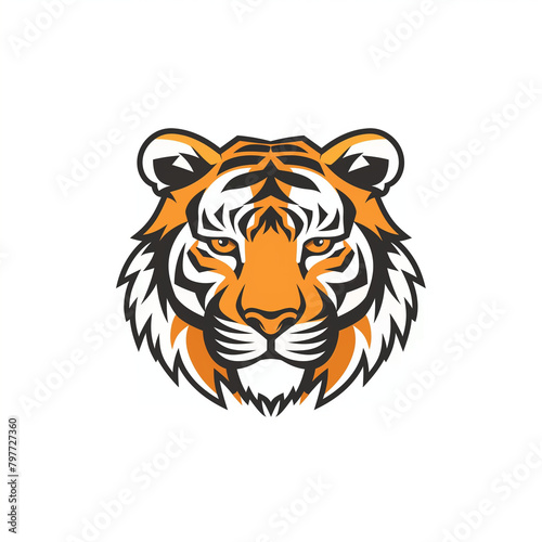 tiger head logo isolated on white background
