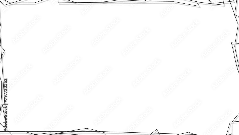 Animation of a frame in a geometric style. Lines form intricate shapes along the edges of the image. Animation of a frame in a geometric style. Lines form intricate shapes along the edges of the image.