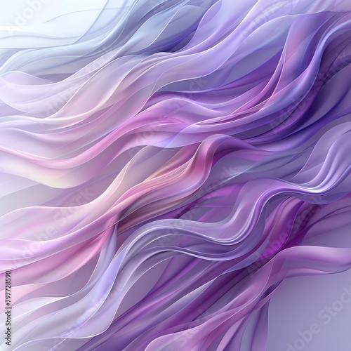 Abstract art with flowing ribbons and soft shadows, elegant and soft, vector design, pastel shades, no sharp edges