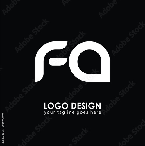 FA FA Logo Design, Creative Minimal Letter FA FA Monogram