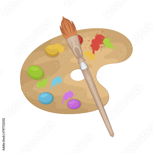 Illustration of paint palette 