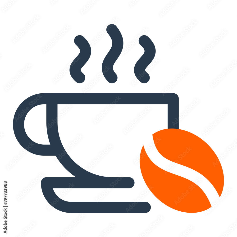 Strong Espresso Coffee Brew Icon Illustration Strong Espresso Coffee Brew Icon Illustration