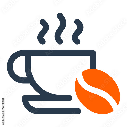 Strong Espresso Coffee Brew Icon Illustration