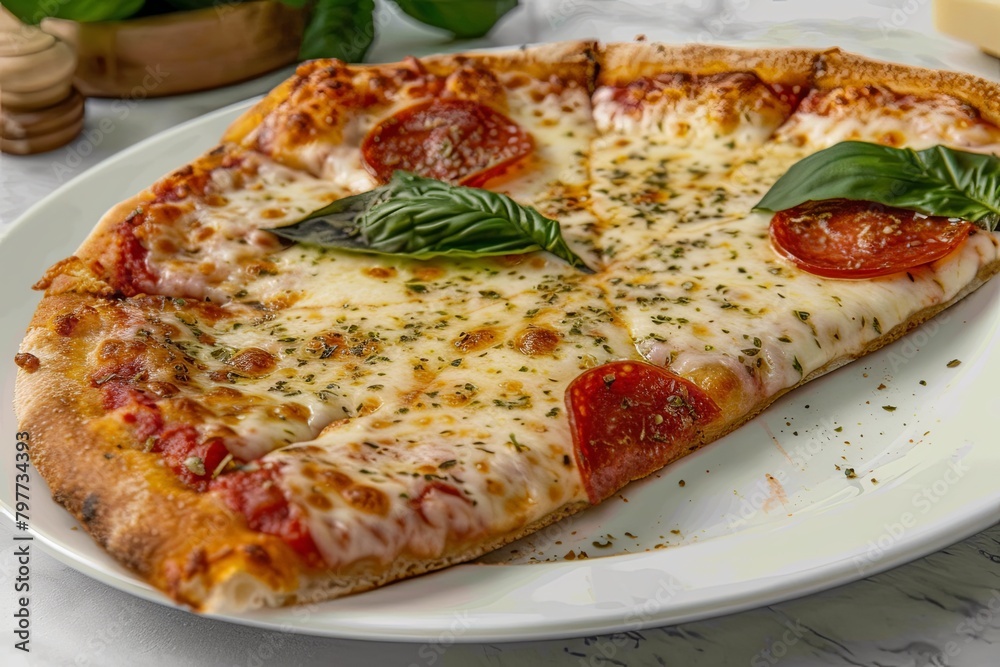 Authentic Italian Margarita Pizza Recipe: Baked Freshly with Genuine Ingredients