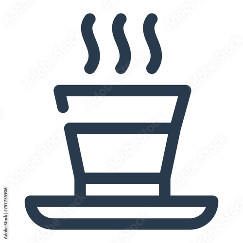 Americano Coffee Beverage Icon Illustration