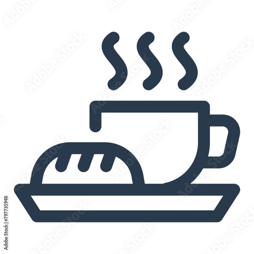 Coffee Break Refreshing Icon Illustration