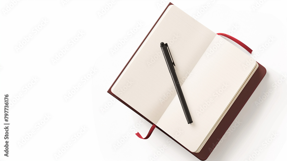 This collection of minimalist art showcases notepads and notebooks against a pristine white backdrop This collection of minimalist art showcases notepads and notebooks against a pristine white backdrop