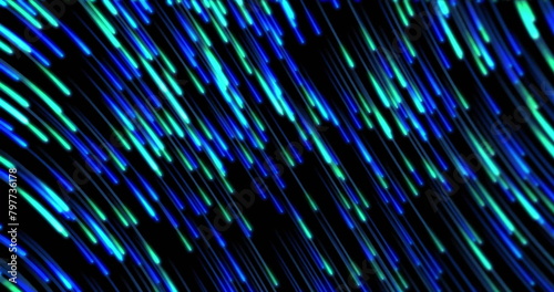 Image of dynamic wave pattern and lines moving in circular motion against black background