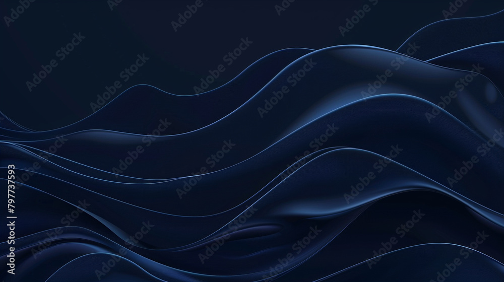 Rich Navy Blue Minimal Wave Design in Elegant Vector Background. Rich Navy Blue Minimal Wave Design in Elegant Vector Background.