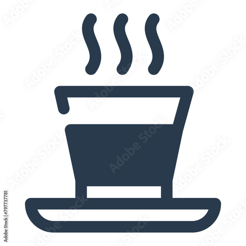 Americano Coffee Beverage Icon Illustration