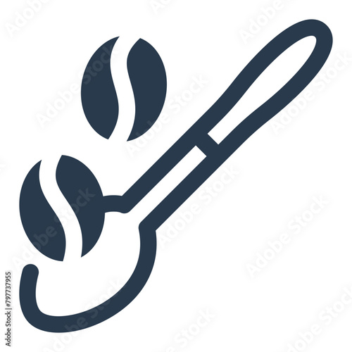 Spoon for Coffee Stirring Icon Illustration