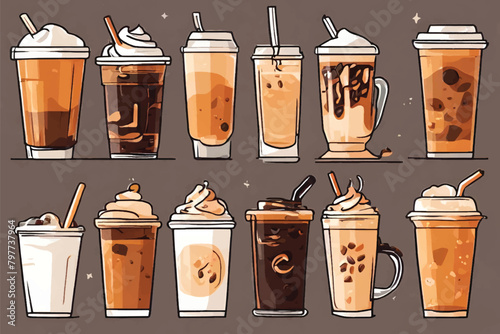 types of hot and cold drink menus from cafes