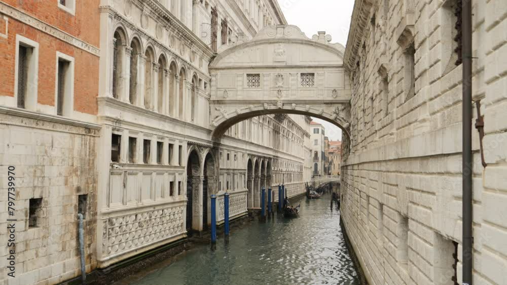 Static shot of Bridge of Sighs on Palazzo River, Venice, Italy Static shot of Bridge of Sighs on Palazzo River, Venice, Italy