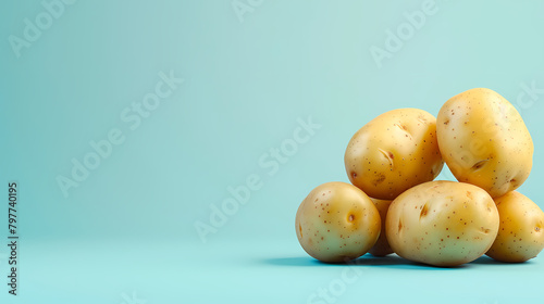 Pile of potatoes close-up