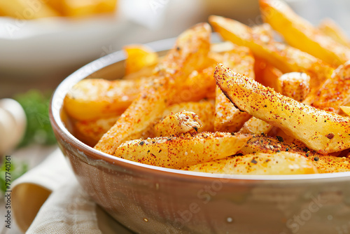 fries in a bowl, bright and airy photography