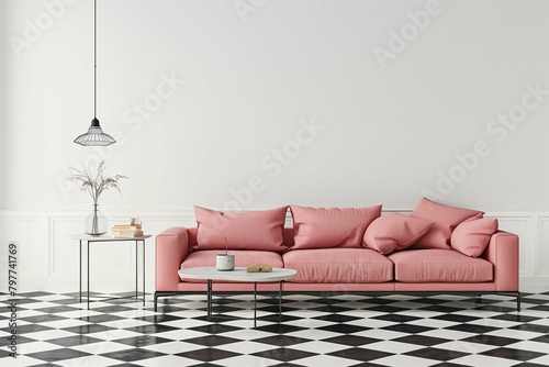 modern living room with  sofa