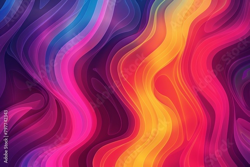 Funky Psychedelic 70s Gradient Abstract Background with Retro Vintage Vibes