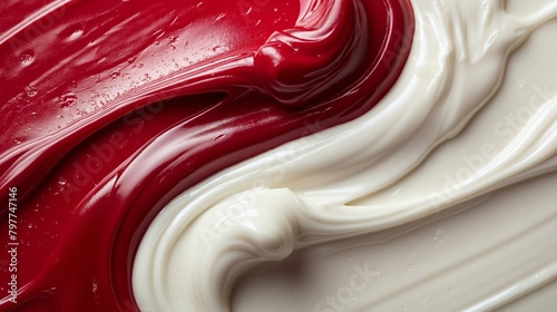 red and white liquid background
