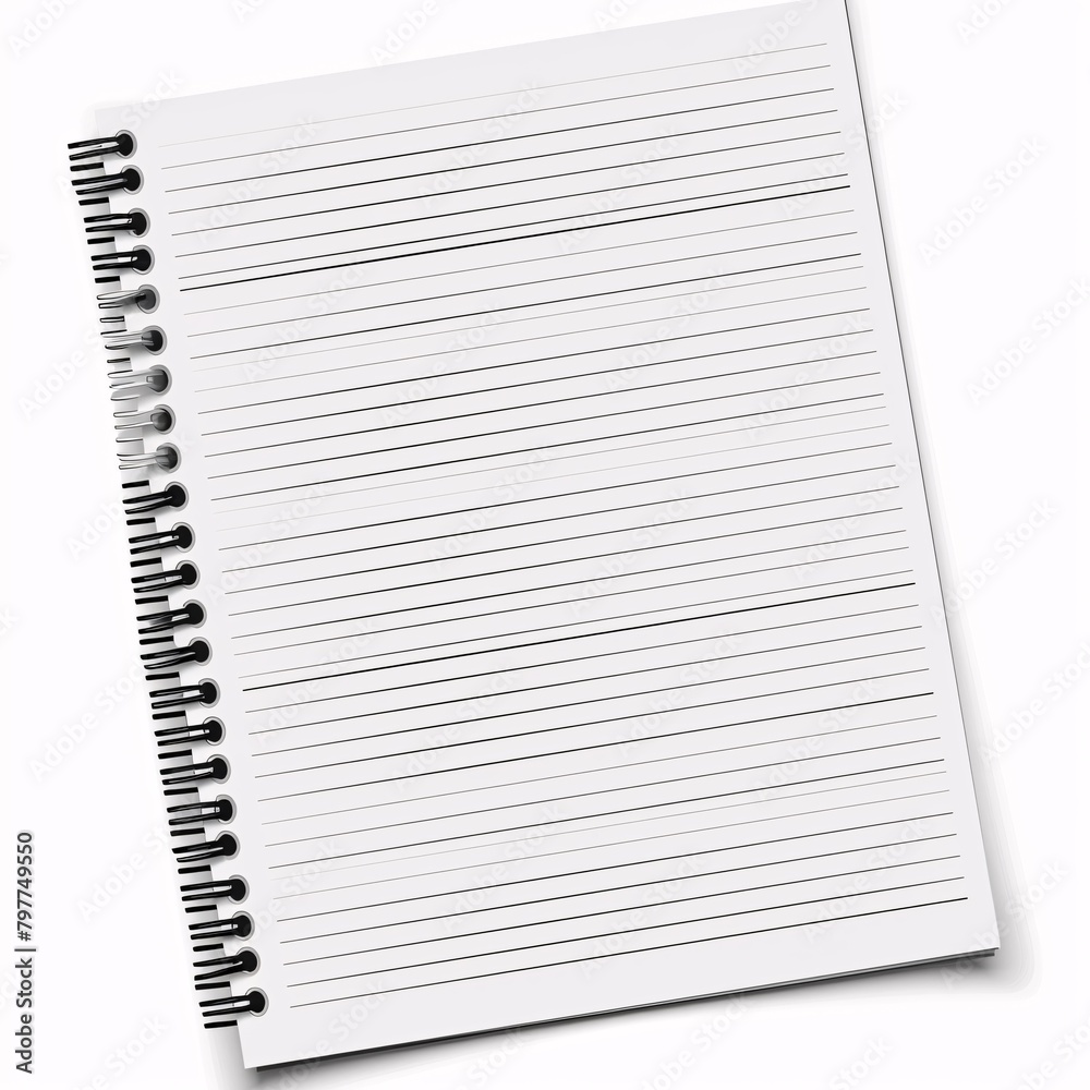 a spiral notebook with lined paper a spiral notebook with lined paper