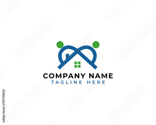 minimalist love home logo